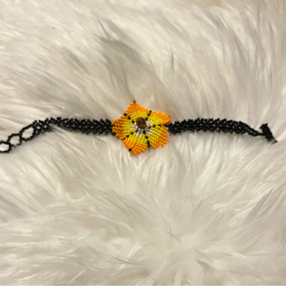 Beaded Flower Bracelet handmade